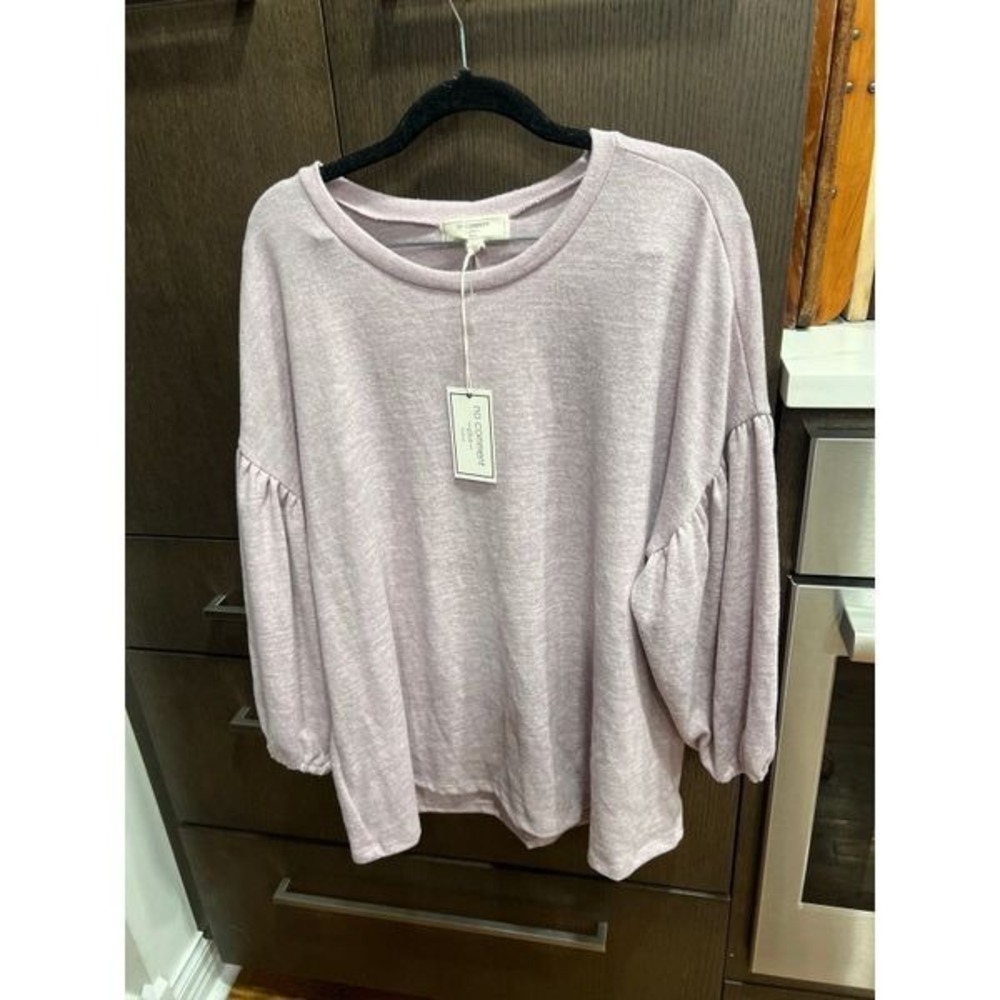 No comment purple soft sweater 2XL new